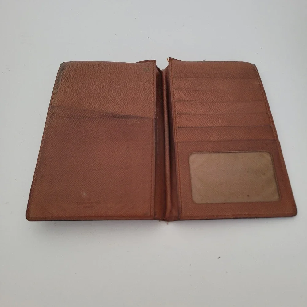 Louis Vuitton Monogram Long Wallet Vintage Brown Malletier 823 ET